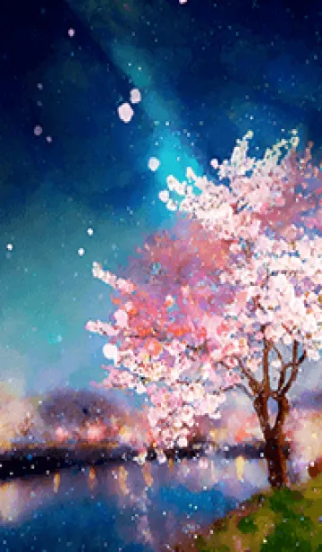 [LINE着せ替え] 美しい夜桜の着せかえ#507の画像1