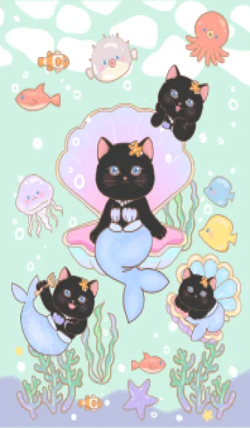 Black cat mermaid 5の着せ替えメイン画像
