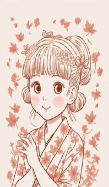 [LINE着せ替え] かわいい女性忍者 fMOQKの画像1