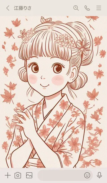 [LINE着せ替え] かわいい女性忍者 fMOQKの画像2