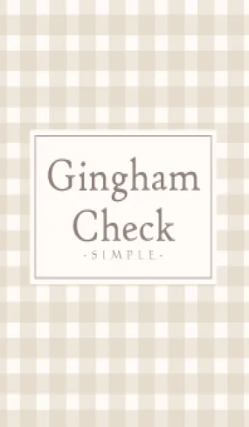 [LINE着せ替え] Gingham Check-Natural Beige 2の画像1