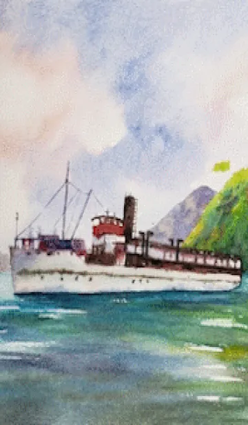 [LINE着せ替え] 航海 (水彩)の画像1