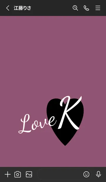 [LINE着せ替え] ラブ イニシャル ”K” 14の画像2