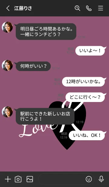 [LINE着せ替え] ラブ イニシャル ”K” 14の画像3