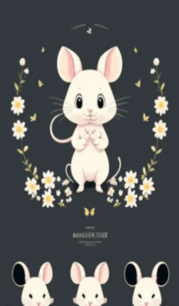 [LINE着せ替え] 快適な良い日 可愛い小さなマウス MhN2mの画像1