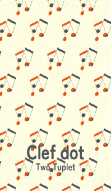 [LINE着せ替え] 2連符柄  フレイムオレンジの画像1