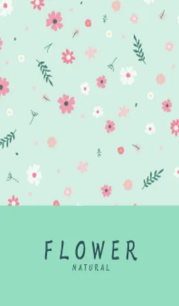 [LINE着せ替え] FLOWER MINT GREEN-NATURAL 6の画像1