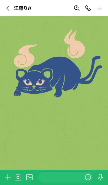 [LINE着せ替え] Yokai-ねこまた 森の泉の画像2