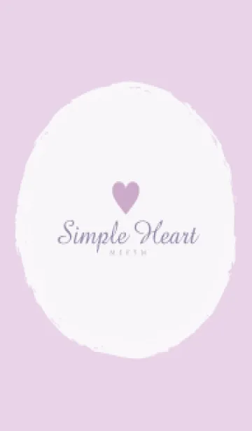 [LINE着せ替え] Simple Heart Dusky Purple-NATURAL 13の画像1