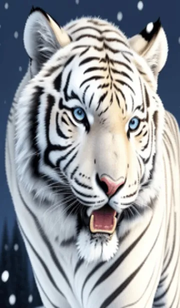 [LINE着せ替え] 猛なトラ 雪地の主 XqmWhの画像1