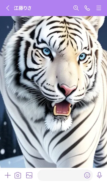 [LINE着せ替え] 猛なトラ 雪地の主 XqmWhの画像2