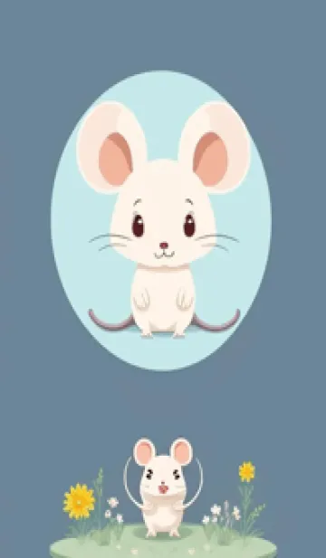 [LINE着せ替え] 快適な良い日 可愛い小さなマウス 8Xk63の画像1