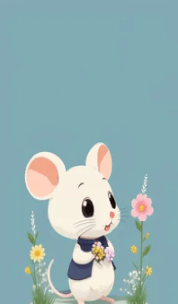 [LINE着せ替え] 快適な良い日 可愛い小さなマウス l5Tiyの画像1