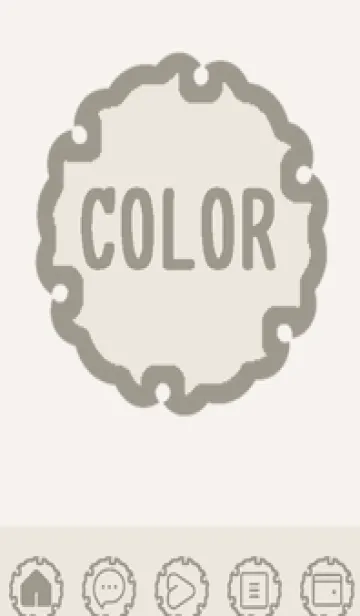 [LINE着せ替え] beige color G56の画像1