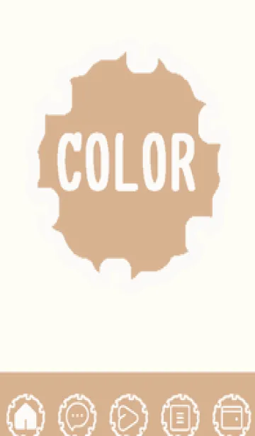 [LINE着せ替え] beige color G57の画像1