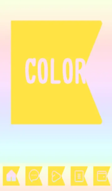 [LINE着せ替え] yellow color rainbow O07の画像1