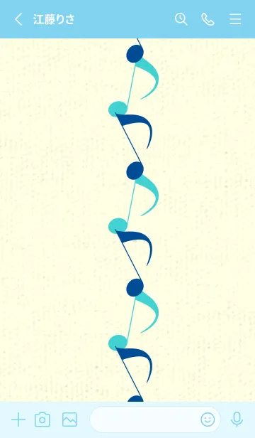 [LINE着せ替え] 八分音符1 ラピスラズリーの画像2