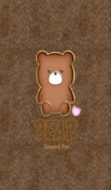 [LINE着せ替え] Bear Enameled Pin & Fur 42の画像1