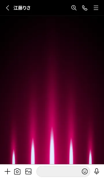 [LINE着せ替え] MAGENTA RED LIGHT 2の画像2