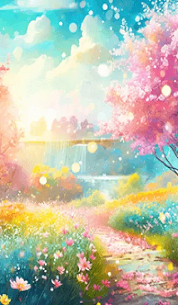 [LINE着せ替え] 優美な春の風景の着せかえ(Spring-296)の画像1