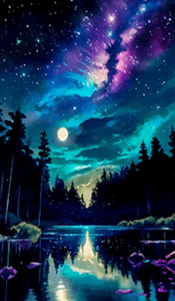 [LINE着せ替え] 綺麗な星空の夜景着せかえ#661の画像1