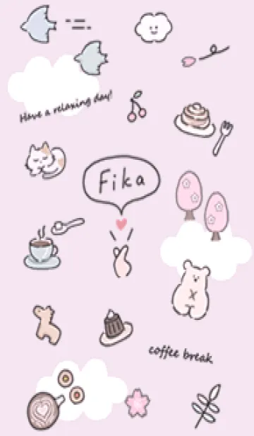 [LINE着せ替え] pinkpurple Honwaka tea time 05_1の画像1