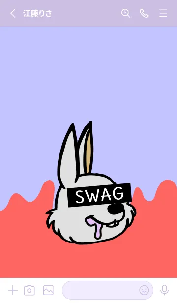 [LINE着せ替え] スワッグ ラビット 77の画像2
