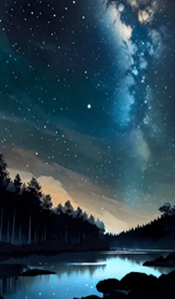 [LINE着せ替え] 綺麗な星空の夜景着せかえ#667の画像1