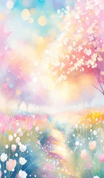 [LINE着せ替え] 優美な春の風景の着せかえ(Spring-303)の画像1