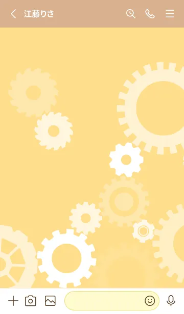 [LINE着せ替え] gear2 薄茶と黄色の画像2