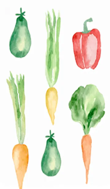 [LINE着せ替え] 【シンプル】お野菜の着せかえ#390の画像1