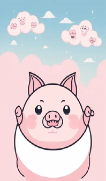 [LINE着せ替え] 可愛なピンクの小豚 jG1Zwの画像1