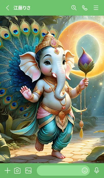 [LINE着せ替え] Ganesha :Smooth Money Flow Theme (JP)の画像2