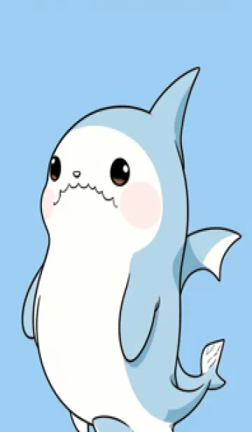 [LINE着せ替え] 快適な良い日 - cute shark AnZDxの画像1