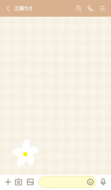 [LINE着せ替え] 白い花 ナチュラル8の画像2