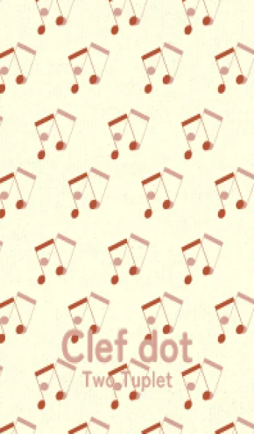 [LINE着せ替え] 2連符柄  煉瓦色の画像1