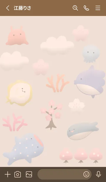 [LINE着せ替え] orange 可愛いぷっくりお魚13_1の画像2