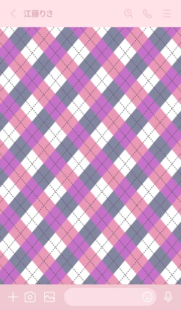 [LINE着せ替え] アーガイル チェック /13の画像2