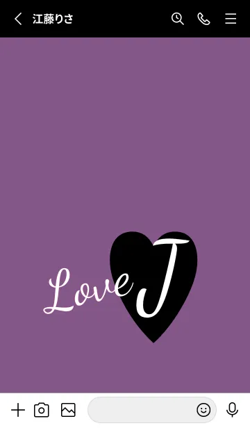 [LINE着せ替え] ラブ イニシャル ”J” 13の画像2