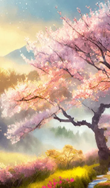 [LINE着せ替え] 優美な春の風景の着せかえ(Spring-312)の画像1