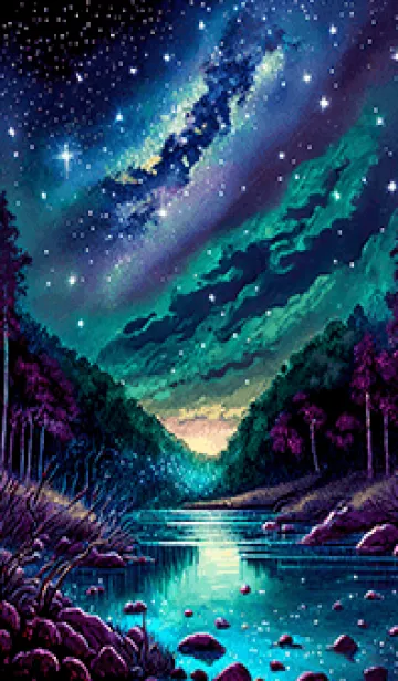 [LINE着せ替え] 綺麗な星空の夜景着せかえ#677の画像1