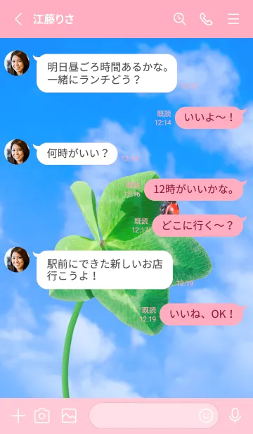 [LINE着せ替え] 本物ラッキークローバー & Ladybird #2-27の画像3