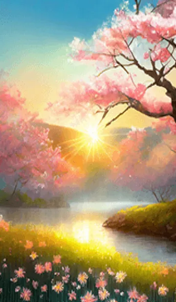 [LINE着せ替え] 優美な春の風景の着せかえ(Spring-313)の画像1