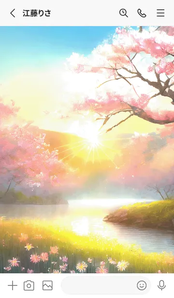 [LINE着せ替え] 優美な春の風景の着せかえ(Spring-313)の画像2