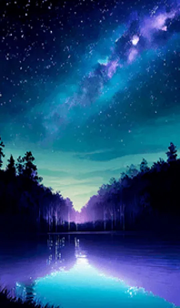 [LINE着せ替え] 綺麗な星空の夜景着せかえ#678の画像1