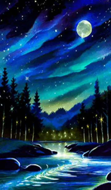 [LINE着せ替え] 綺麗な星空の夜景着せかえ#679の画像1