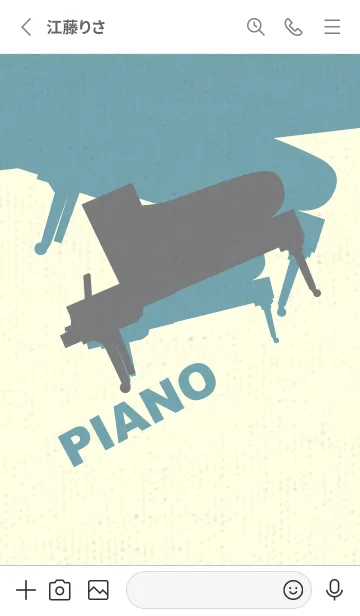 [LINE着せ替え] Piano CLR 鉛色の画像2