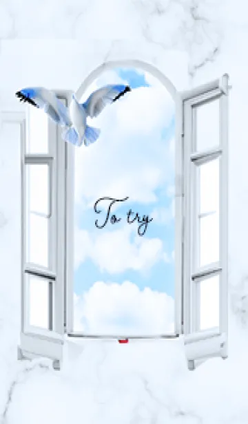 [LINE着せ替え] Sky blue To try 02_1の画像1