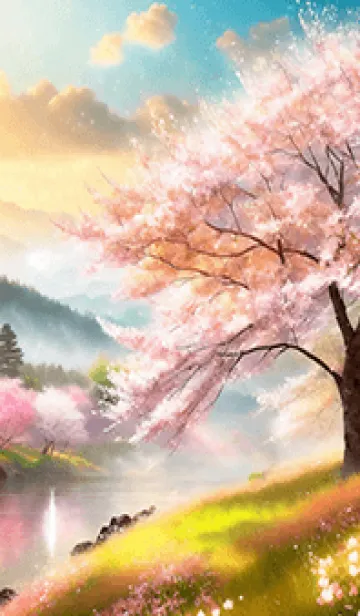 [LINE着せ替え] 優美な春の風景の着せかえ(Spring-320)の画像1