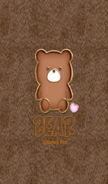 [LINE着せ替え] Bear Enameled Pin & Fur 43の画像1